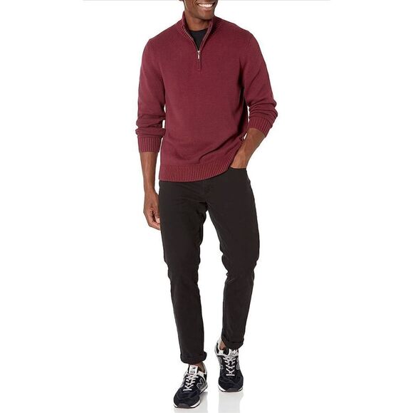 NEW Goodthreads Men's Soft Cotton Quarter-Zip Sweater XL - Picture 4 of 6